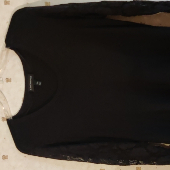 Lane Bryant Black Knit Peplum Top Size 18/20 - Picture 1 of 9